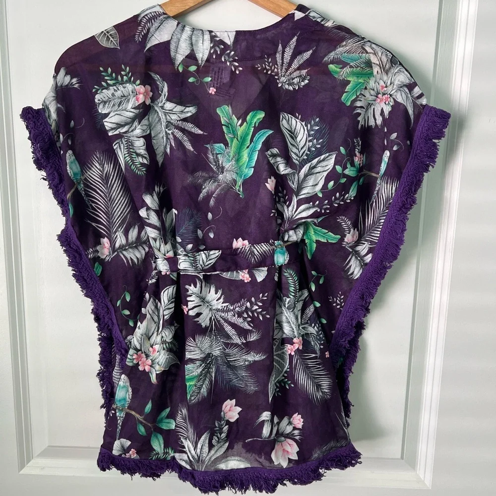 Agua Bendita Girls Iris Tunic Wisteria Swim Cover Up